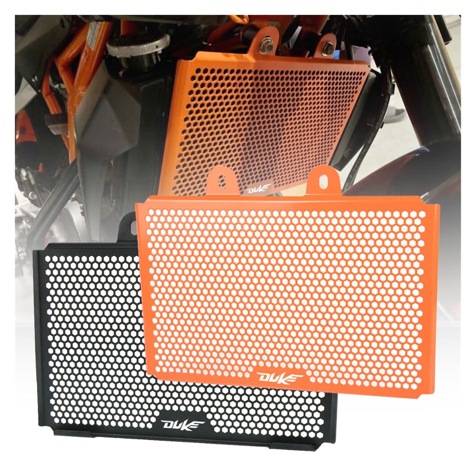 ZeNaha Motorcycle Radiator Grill Guard Protective Cover Compatible with Duke 125 200 250 390 Duke 2017 2018 2019 2020 2021 2022 (Color : Orange, Size : /)