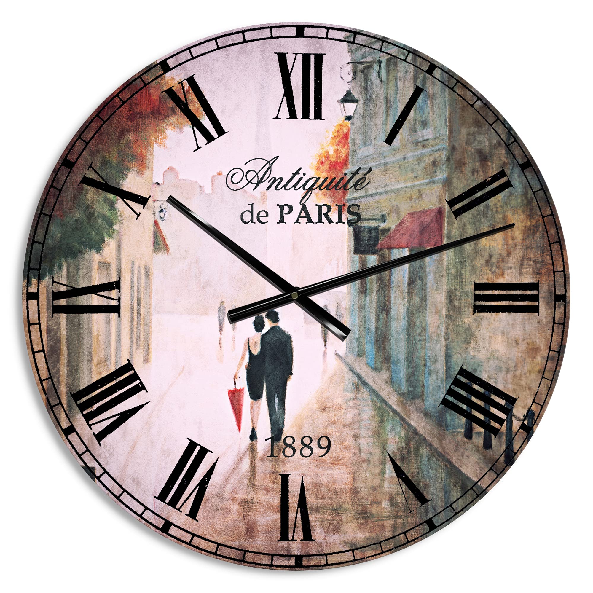 Amazon.co.jp: DesignQ 'Paris Romance Couples II' 伝統的な壁掛け