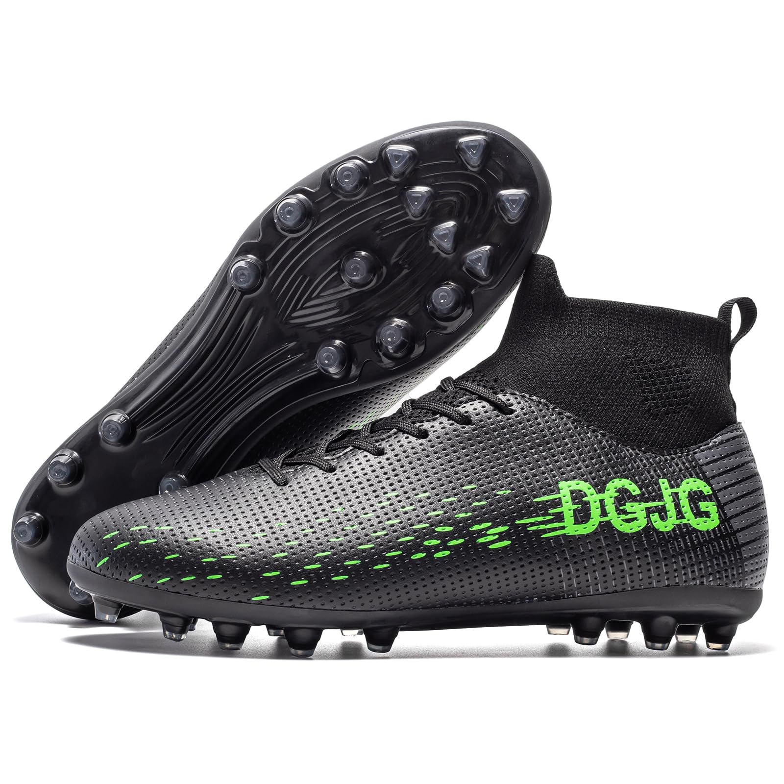 Youth Soccer Cleats Mens Training Football Cleats Lightweight Womens High-top Soccer Shoes AG, Tacos de Futbol para Hombre