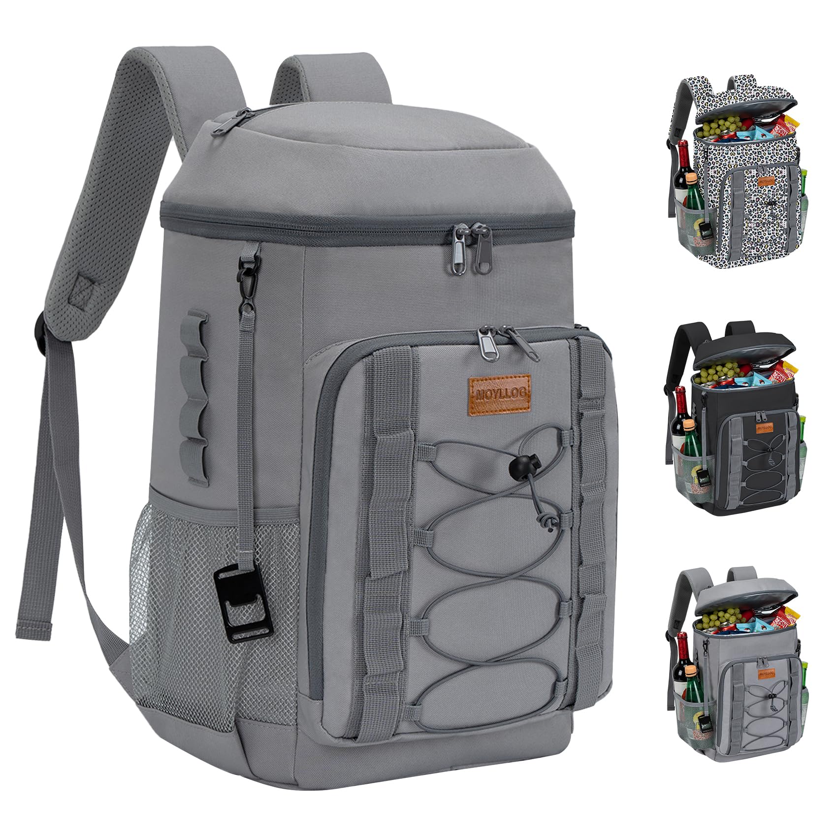 Backpack Coolers Insulated Leak Proof, 30 Cans Beach Cooler Backpack with Multiple Pockets and Compartments, Water-Resistant Soft Cooler Bag for Camping Picnic Lunch & Daily Use