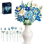 Flowers Bouquet Building Set, Botanical Collection Blocks Kit Compatible with Lego Flowers, 880 PCS Artificial Flower Toys Home Office Decor