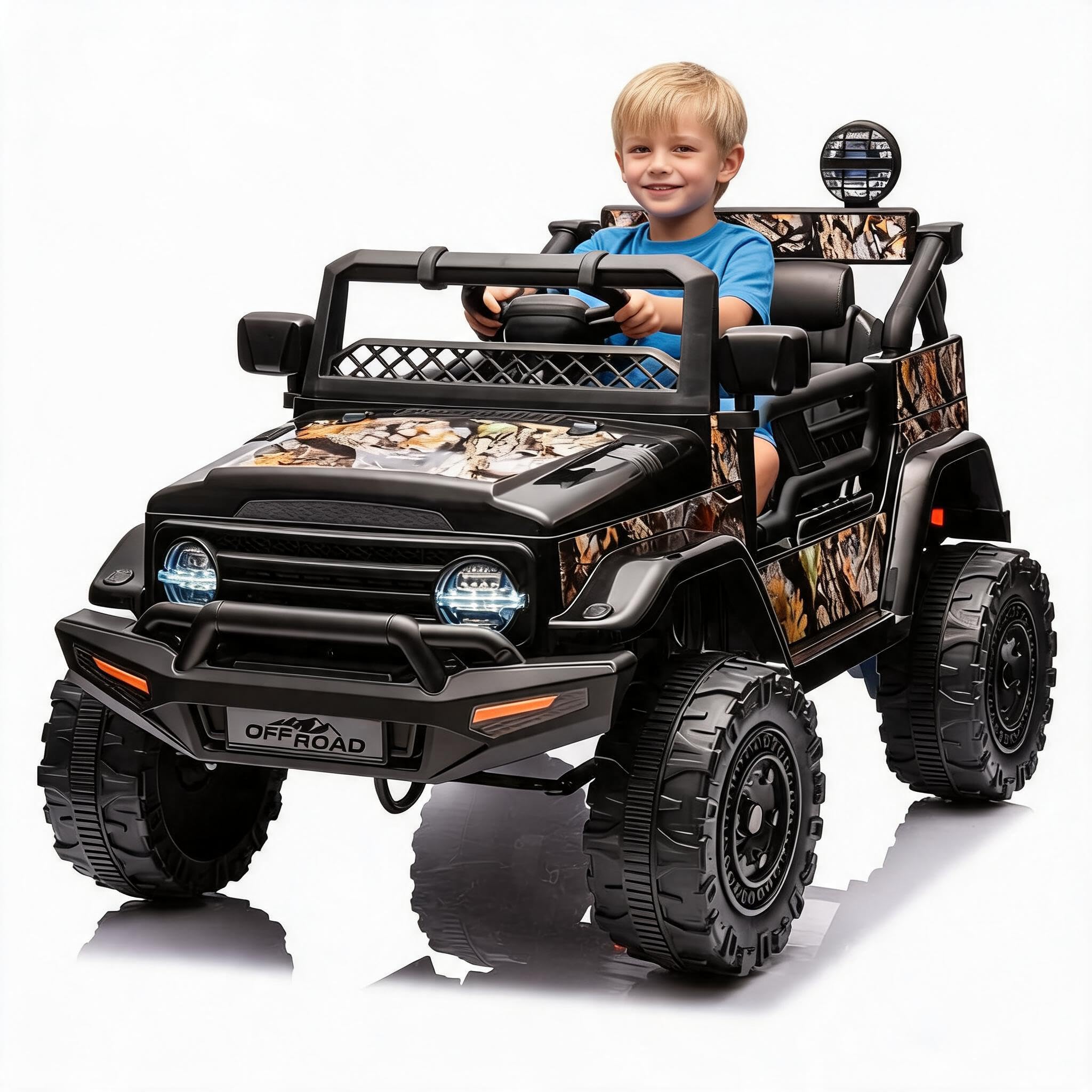 12V Voiture électrique Enfant,Quad électrique pour Enfants avec Suspension à Ressorts, Télécommande, éclairage LED, Bluetooth Et 3 Vitesses，pour De 3 à 8 Ans