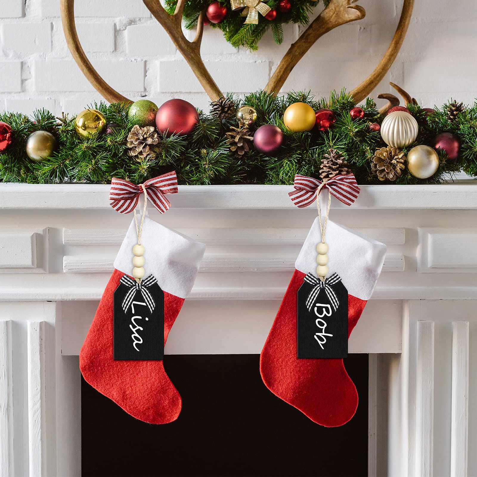 étiquettes Sapin Noël 24 étiquettes Cadeaux De Noël Avec Ficelle - Décorations Pour Sapin Et Paquets - Motifs Festifs Lot étiquettes Noël Avec Cordes