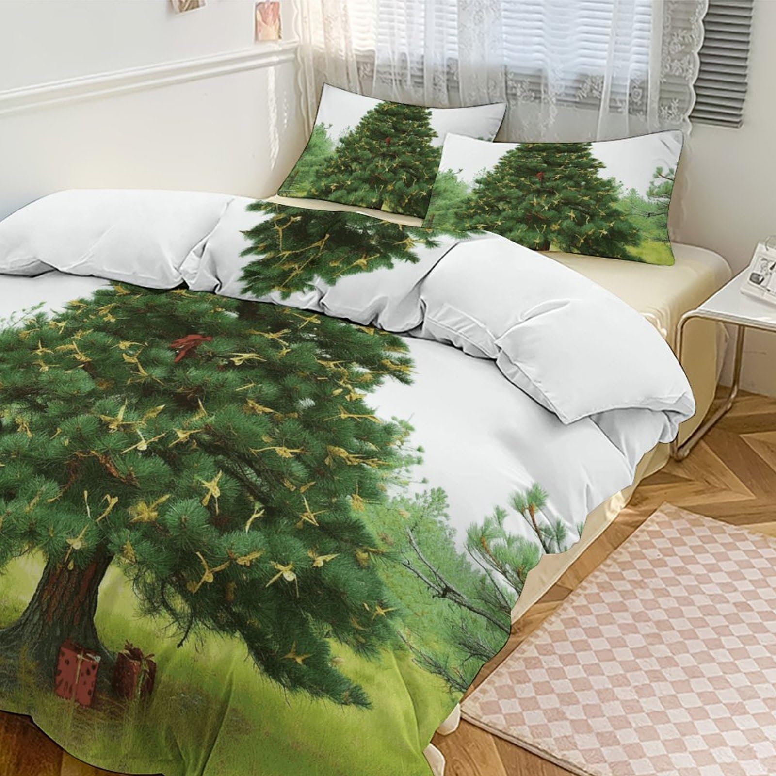 Parure de lit 3 pièces épaisse pour grand lit assurant confort thermique et douceur