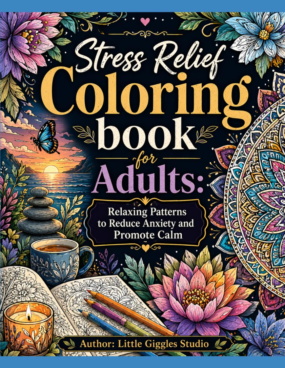 Stress Relief Coloring Book for Adults: Relaxing Patterns to Reduce Anxiety and Promote Calm