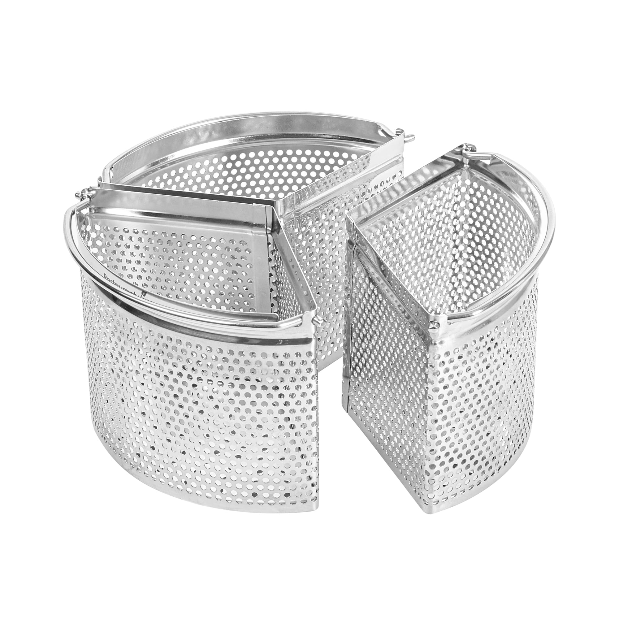 Restaurantware Cestello per cottura a vapore per pentola a vapore 3 pezzi separatore trio in acciaio inox divisore per cottura di verdure, gnocchi, uova, frutti di mare, pasta, pentola a pressione