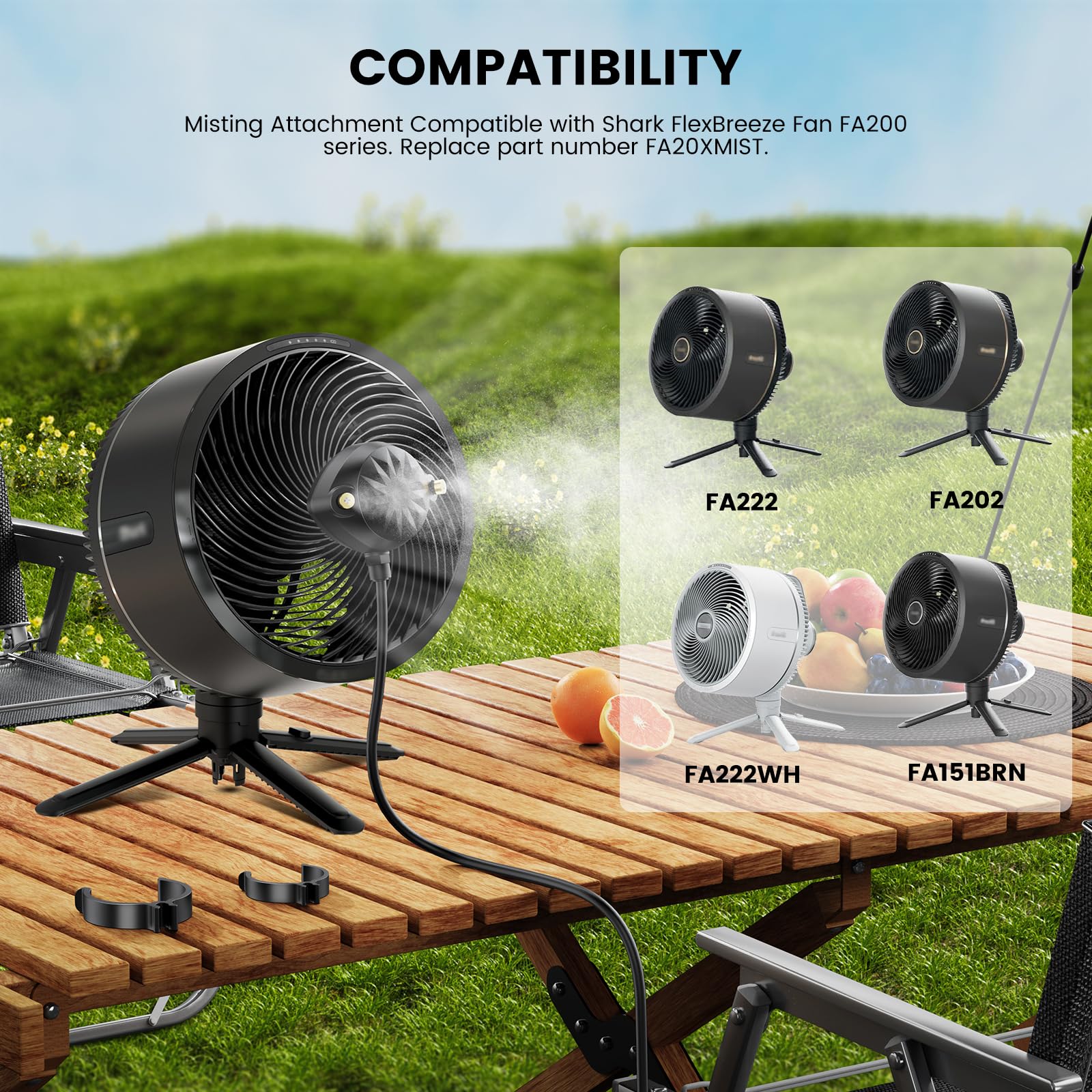 Amazon.co.jp: Shark FlexBreeze Mister Fan FA222と互換性のある