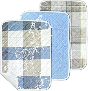 3 Stück Inkontinenzunterlage Waschbare 50×70 cm, Inkontinenz Bettunterlage, Wasserdicht & Saugstark, Weiche Hautfreundlich, Wiederverwendbare Sitzauflage für Bettauflage, Sofa, Rollstuhl, Auto