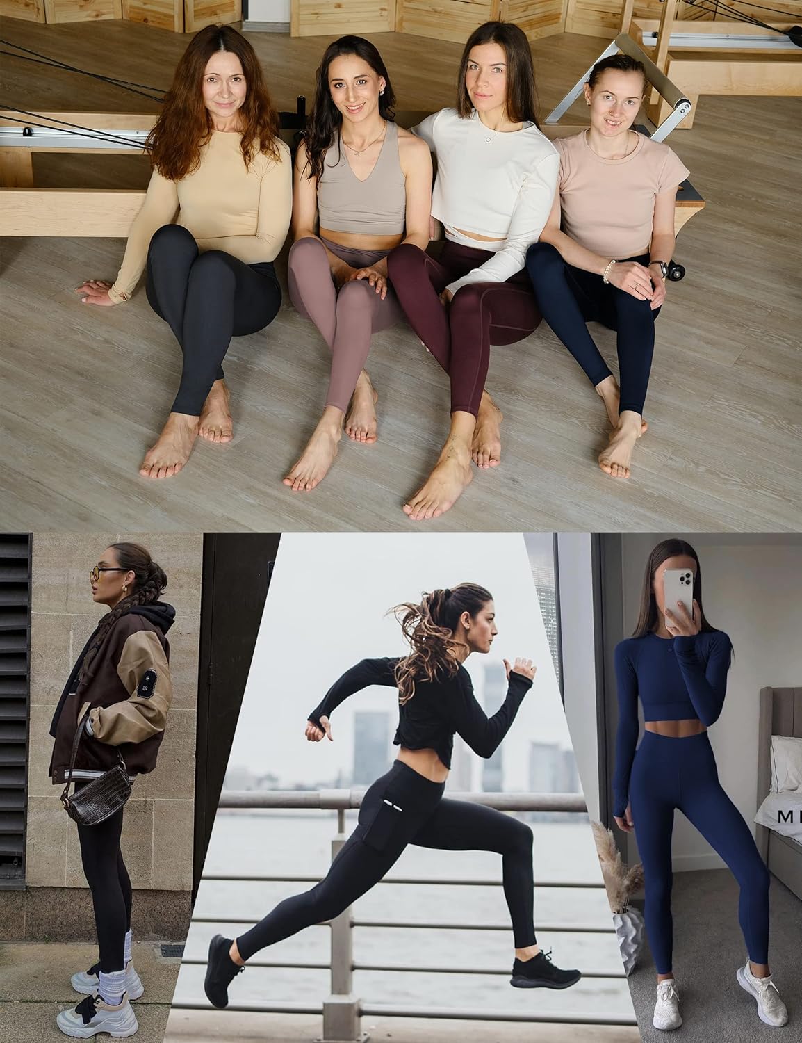 Desol 25”/28” Yoga Leggings with Pockets for Women, High Waisted Workout Pants, Tummy Control Butt Lifting - Image 5