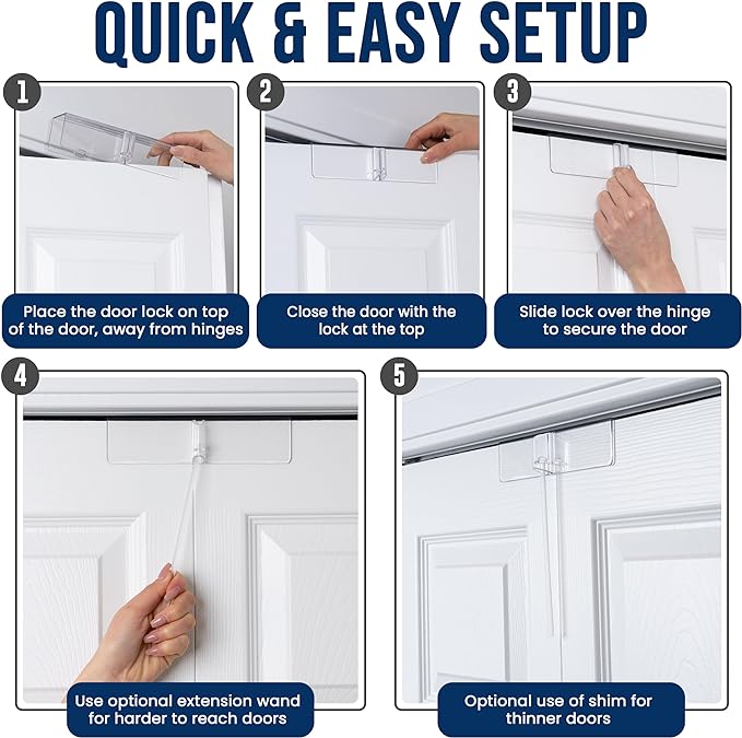 (2-Pack) Cerradura para puerta plegable Bi-Fold miniatura 2