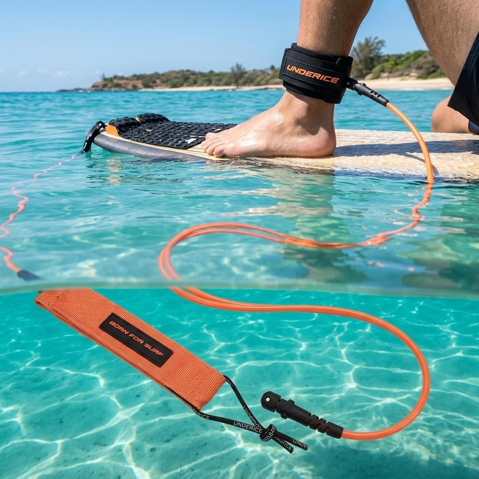 Leash per tavola da Surf, Corda di Ricambio per Gamba da Surf, Robusta Surf, Cinturino per Caviglia per Tavole Lunghe.