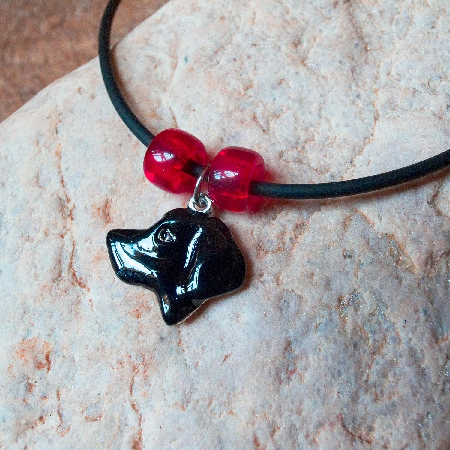 Enamel Black Labrador Necklace