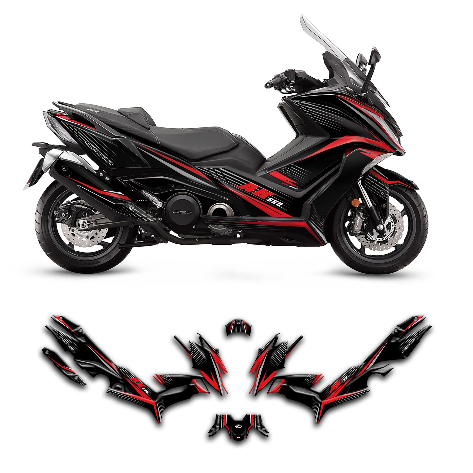 Amazon.com: Kungfu Graphics Custom Decal Kit for KYMCO Sports