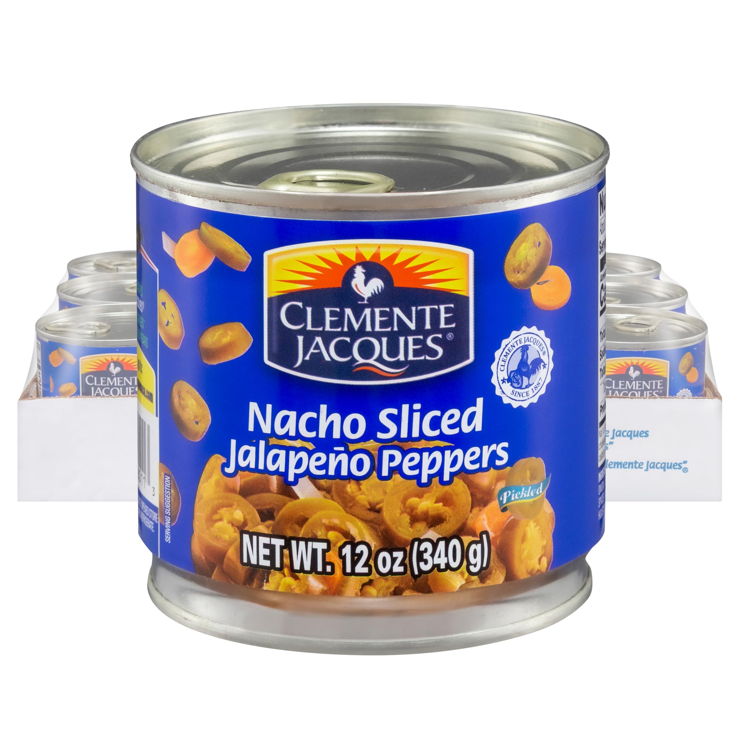 Nacho Jalapeno Peppers, Sliced Spicy Jalapeno, 12 oz (Pack of 12)