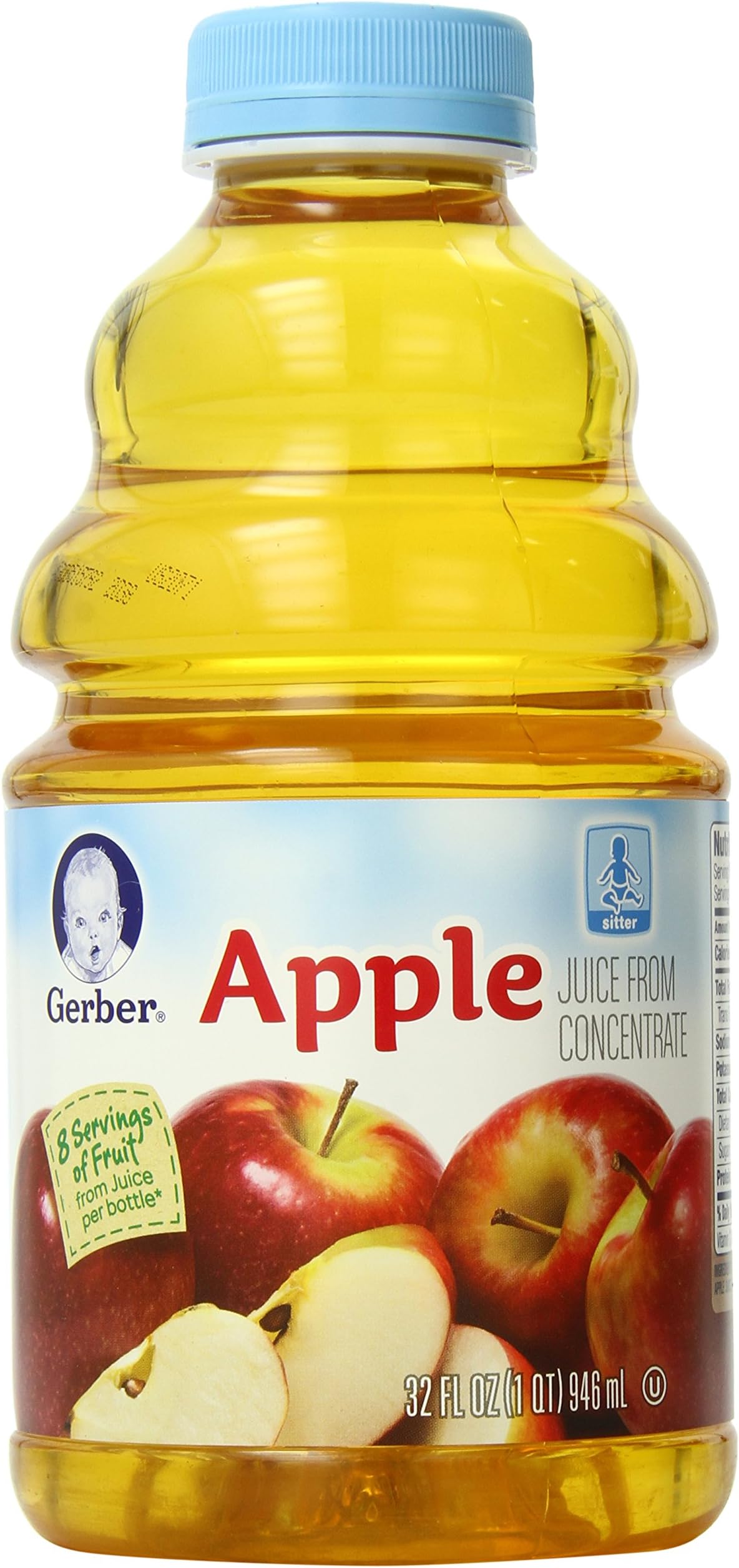Gerber Juice, Apple Juice From Concentrate, 32 Fl Oz Bottle (Pack of 6)