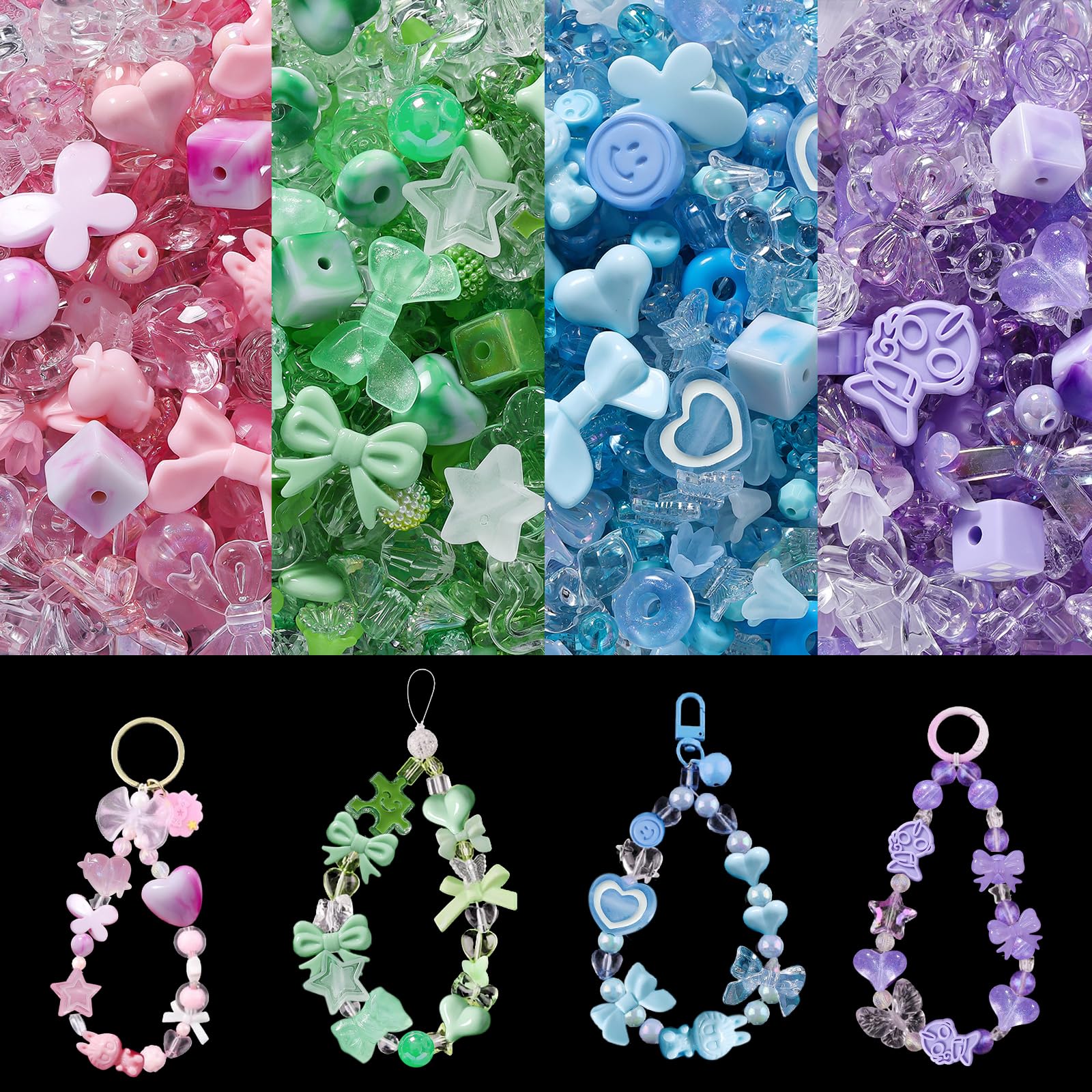 50 Perles Acrylique Multicolores. 8 Mm. Couleurs Aléatoires - Foto 11