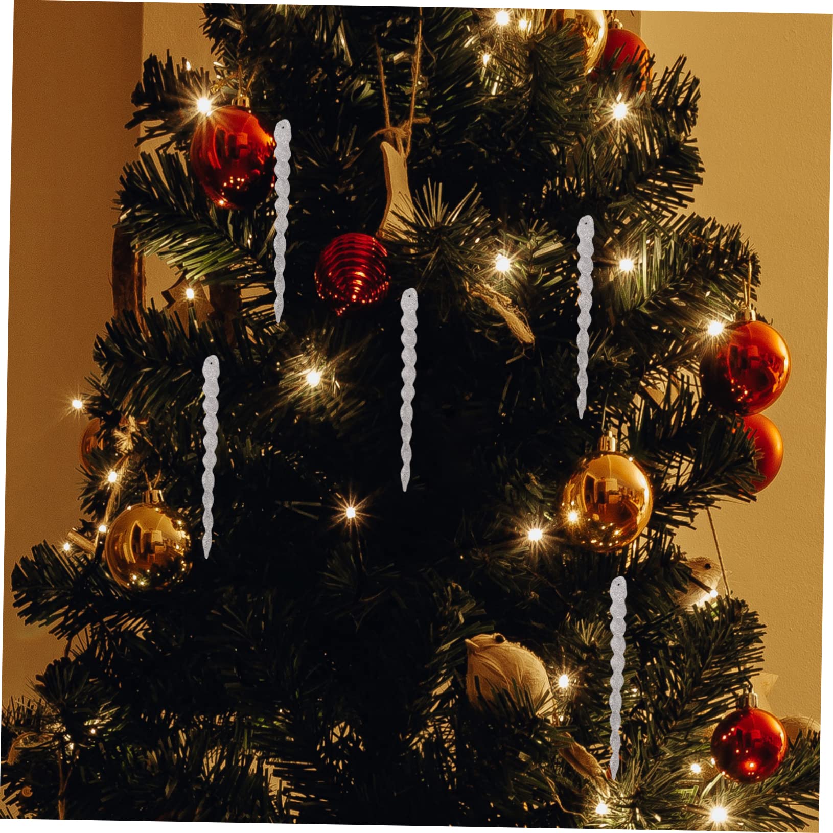 TOPBATHY 240 Pièces Aiguille de Neige en Poudre d'oignon Christmas Tree Xmas Tree décor Suspendu de Noël décor de fête décorations de Mariage décoration de noël décoration d'arbre de Noël