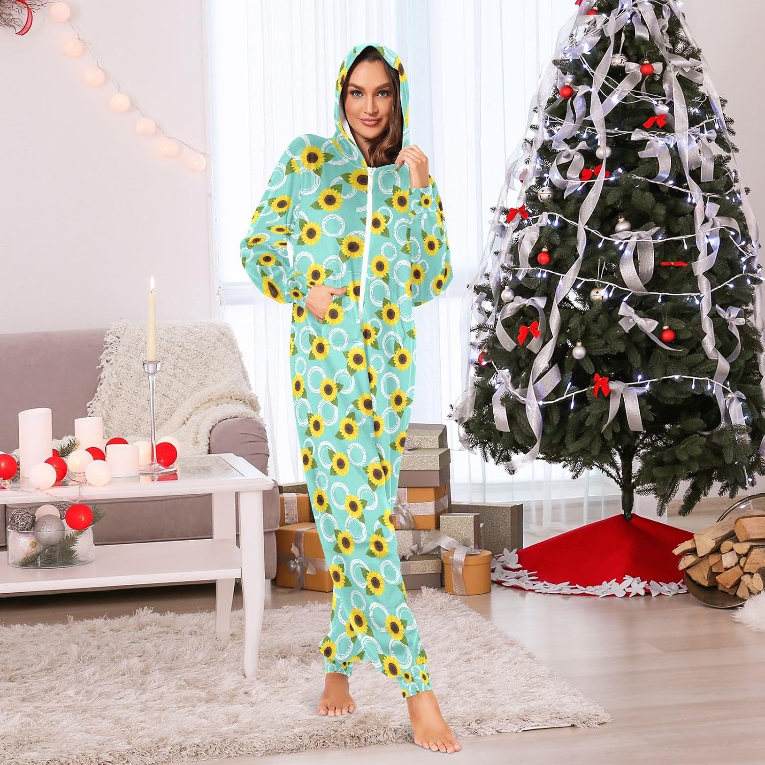 QUGRL Onesies Adult Pajamas Costume for Women Men Unisex Cosplay Sleepwear Homewear Suit Winter S-XL