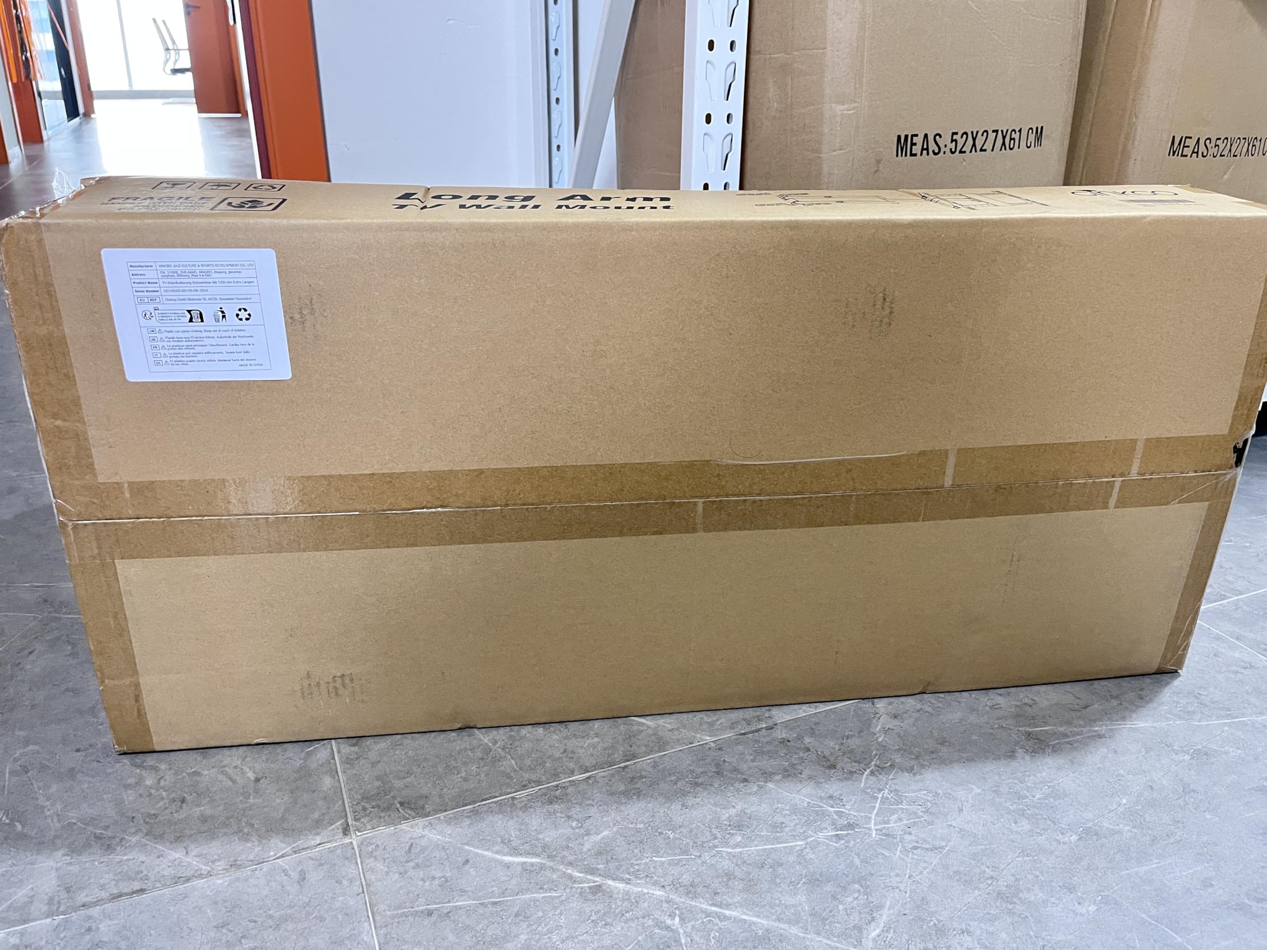 Soporte TV Pared 120 cm Extralargo Brazo para Pantallas de 37-75 Pulgadas | Soporte TV Inclinable y Giratorio 90°, MAX VESA 600x400mm, máx 45KG