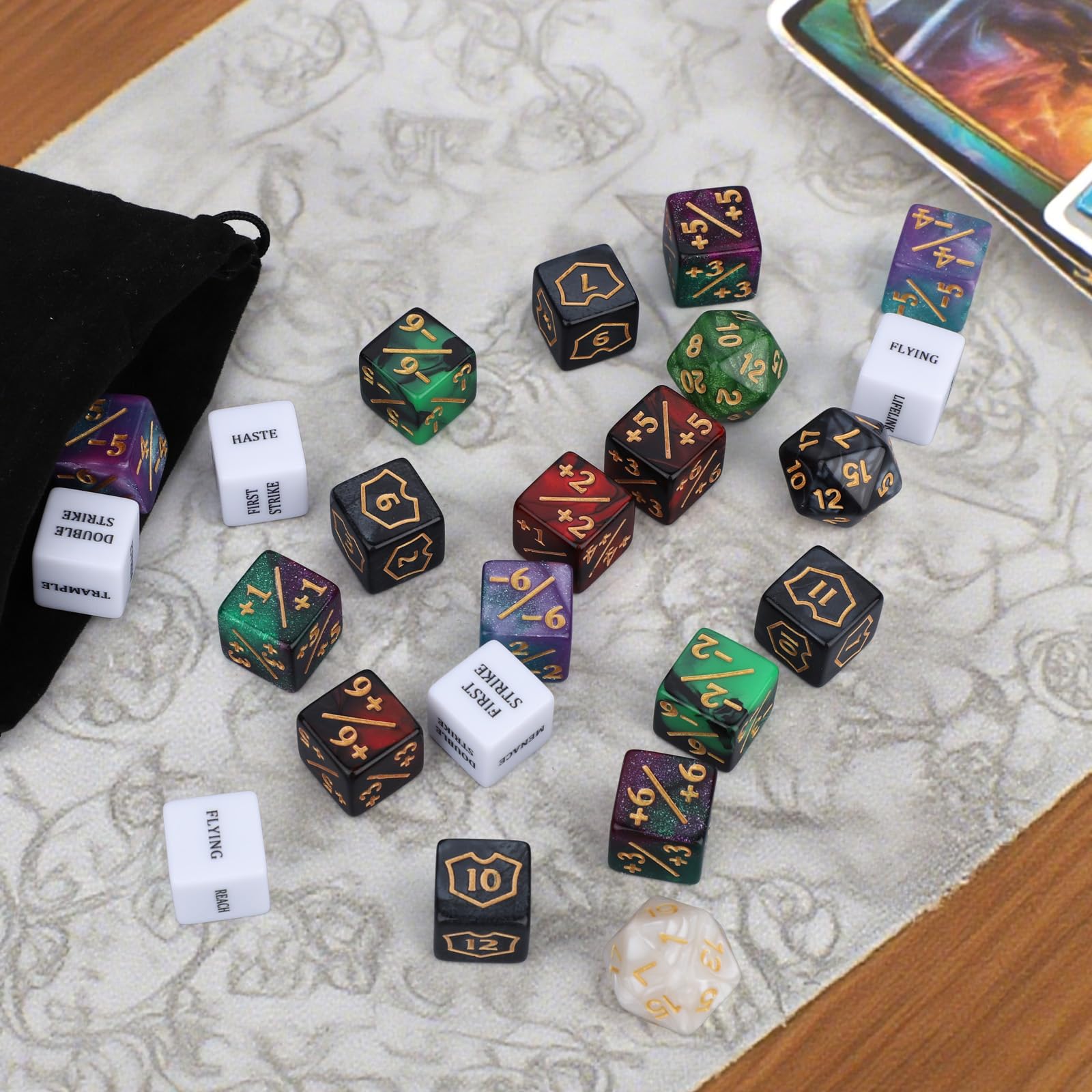 Metalen Drakenschubben Dobbelstenen Set - Genvi Games