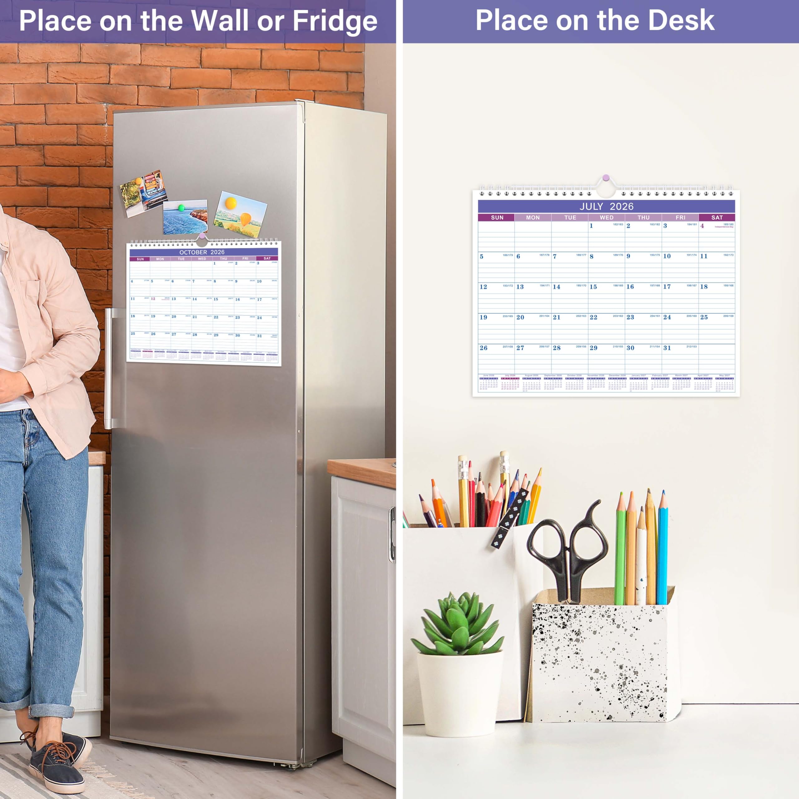 Calendario De Pared 2023-2024 – Calendario De 18 Meses 2023-2024, Julio