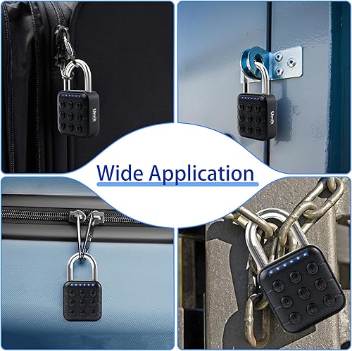 Miniatura 7 de Cerradura de combinación con código, candado inteligente de 6 dígitos con contraseña de alta seguridad para escuela, gimnasio, casillero deportivo,