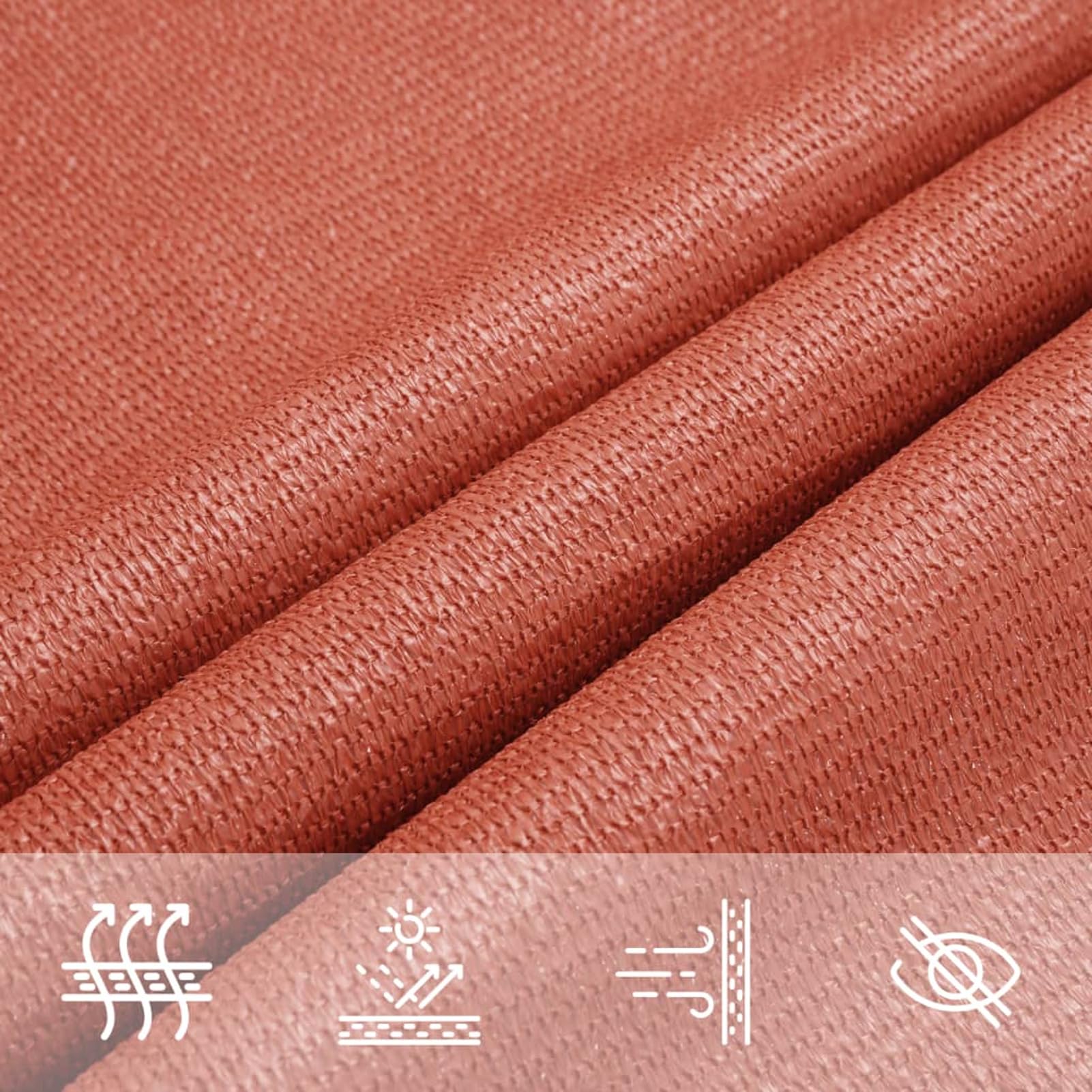 Vela Parasole 160 g/m² Terracotta 2,5x5 m in HDPE,Vela Parasole,Vele Parasole da Giardino,Tenda a Vela Parasole,Respirante,Impermeable,Anti UV-311346