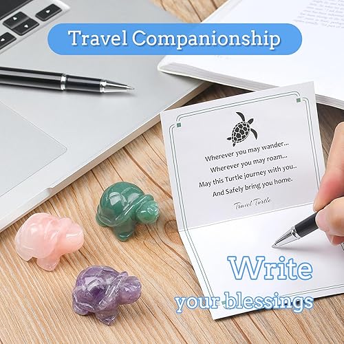 Miniatura 2 de Regalos de tortuga marina de cristal turquesa para mujeres, figuras de tortuga de buena suerte, estatua hecha a mano, cristal curativo, océano,