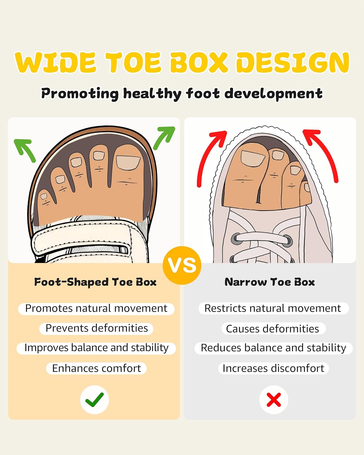 Toddler Wide Toe Box Barefoot Shoes for Boys & Girls Zero Drop Sneakers Little Kids Tennis Running Casual Shoes Baby First Walking Non-Slip Shoe Lightweight Comfort Outdoor Activities - Image 3