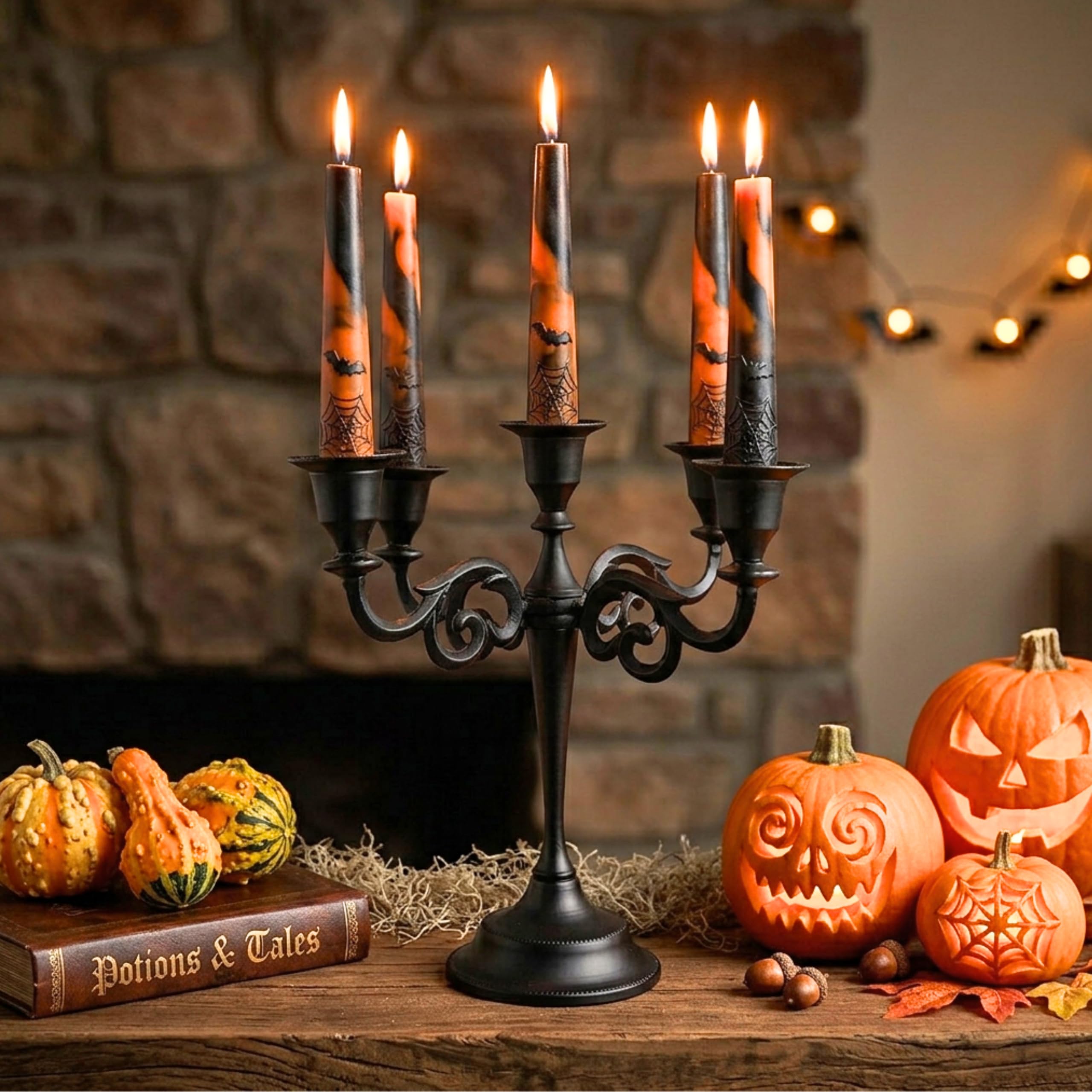 Rely+ - Candelabro de cinco brazos (28 cm)