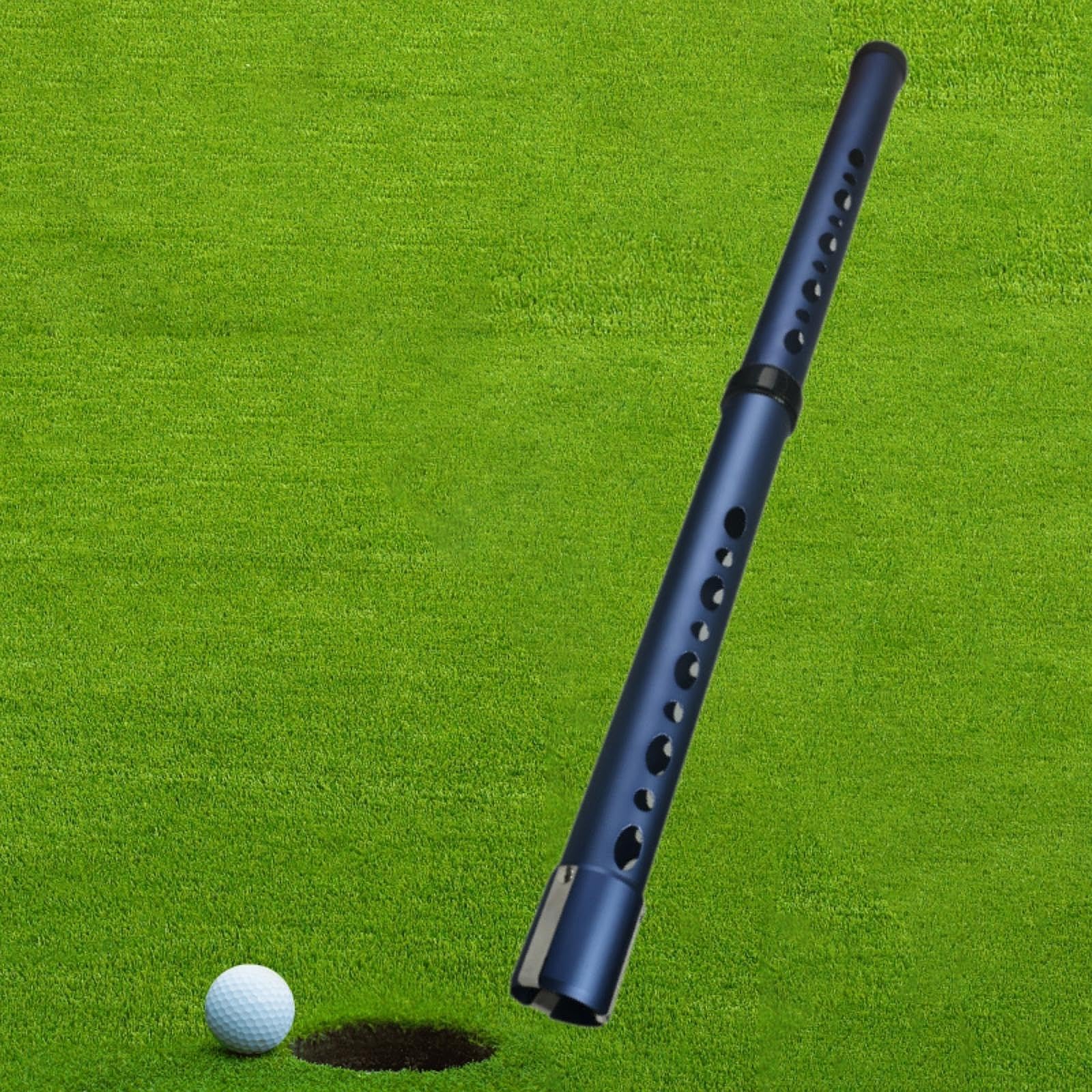 Golfball Sammler Golfball Pickup Rohr Golfball Sammelrohr Golfball Aufnahmeröhre Aluminiumlegierung Zerlegbar Kapazität für 21 Bälle für Golfer Männer, Blau