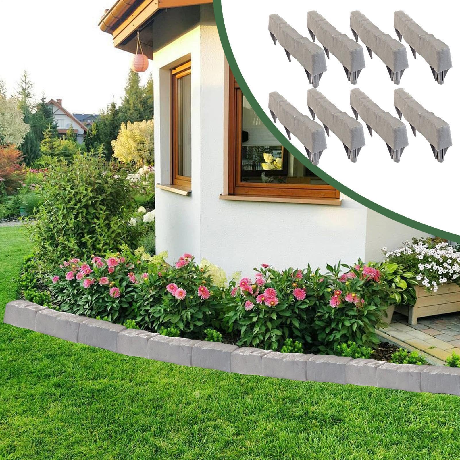 Bordura da giardino in pietra Blocco Mattone Decorativo in Pietra Finta