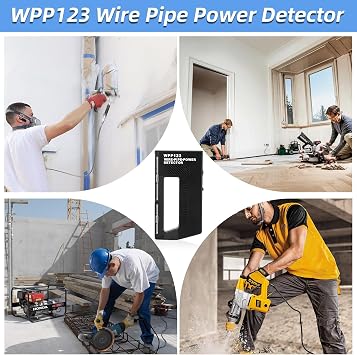 Wpp123 Mental Wire Power Detector, 3in1 Wall Scanner Metal Detectors High Sensitivity, Adjustable Wood Stud Finder Handheld Wall Scanner With Alarm for Indoor Decoration Structure, Multifunctional ABS