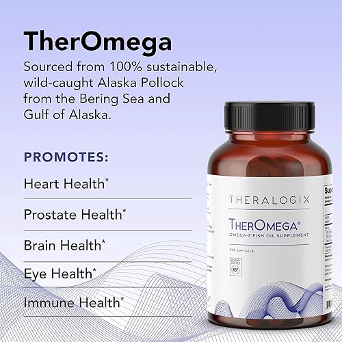 Miniatura 2 de Theralogix TherOmega Omega-3 Suplemento de aceite de pescado - Apoya la salud del corazón, el cerebro, el sistema inmunológico y las articulaciones*