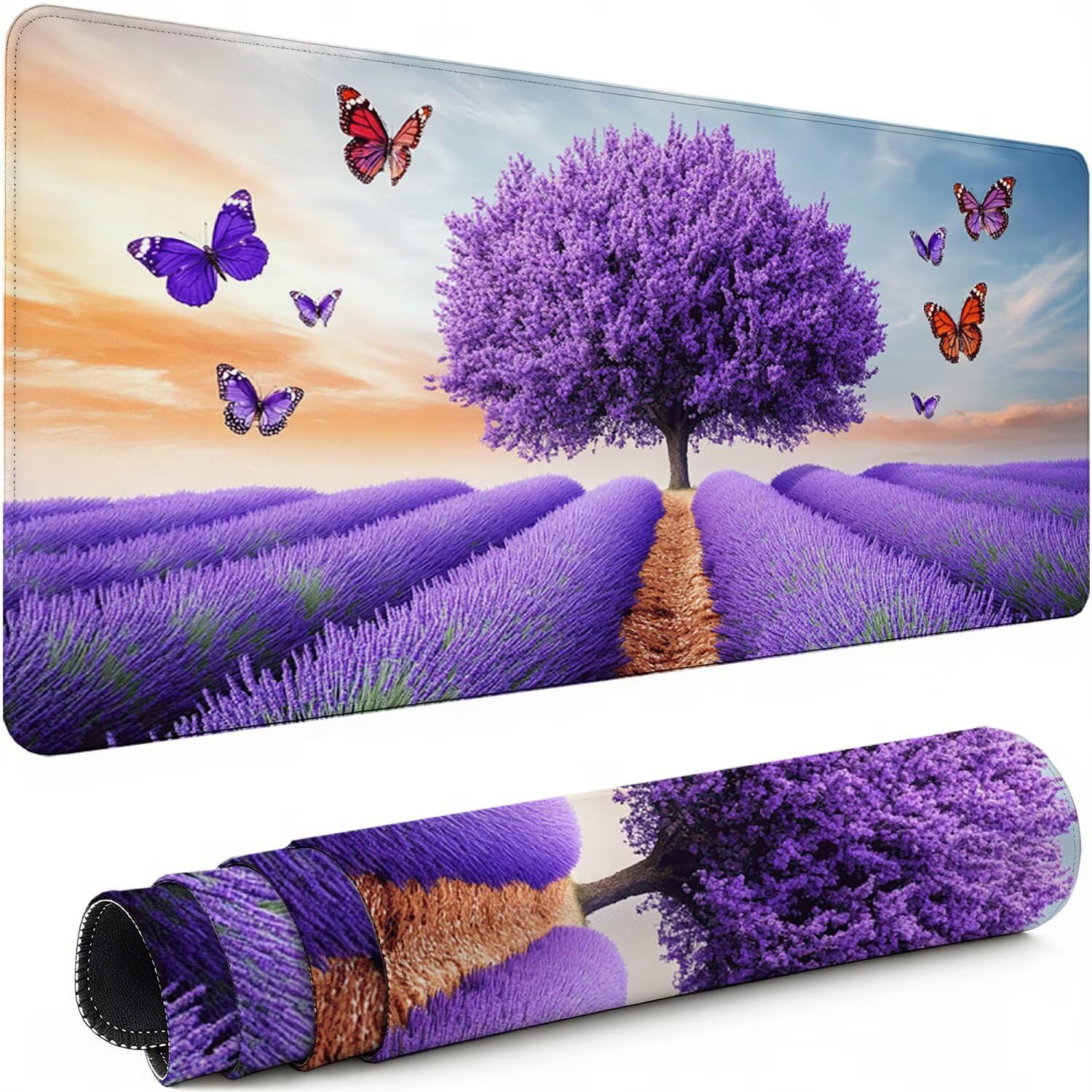 Podkładka pod mysz XXL, 1400 x 600 x 3 mm, antypoślizgowa, wodoodporna, z gumowym spodem, cicha, ergonomiczna praca na biurku, do gier, biura domowego i biura, xg-733