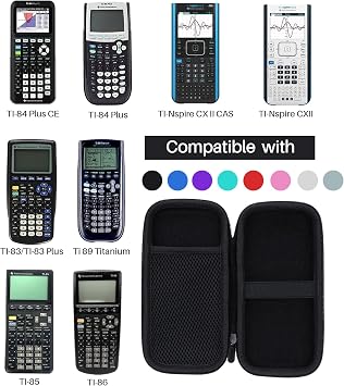 Lebakort Hard Case Compatible with Texas Instruments TI-84 Plus CE/TI-84 Plus/TI-84 Evo/TI-Nspire CX II CAS/TI-Nspire CX II/TI-83 Plus/TI-89/TI-85 / TI-86 Color Graphing Calculator (Light Blue Case)