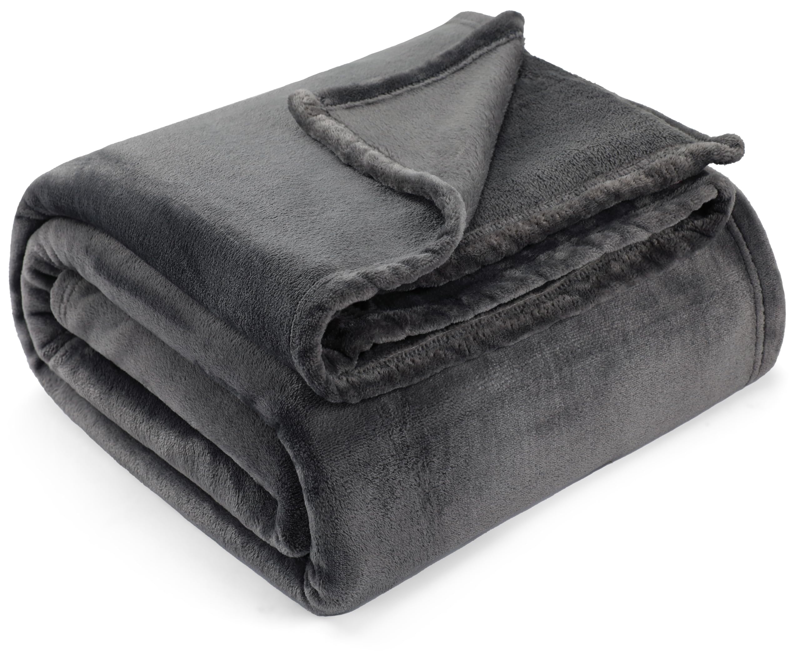 Utopia Bedding Cama Mantas para [150x200 cm, Gris] Cama, Acogedora, Suave, Ligera, Cálida y Transpirable Manta para Silla y Sofá