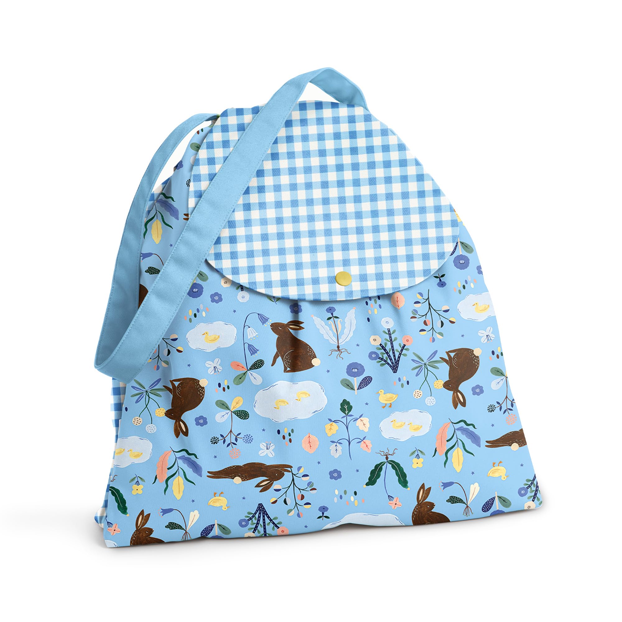 Esembly Day Bag – Reusable Wet and Dry Bag Made From Recycled Fabric With Dual Waterproof Compartments for Cloth Diapers, Swimsuits, Toiletries, and