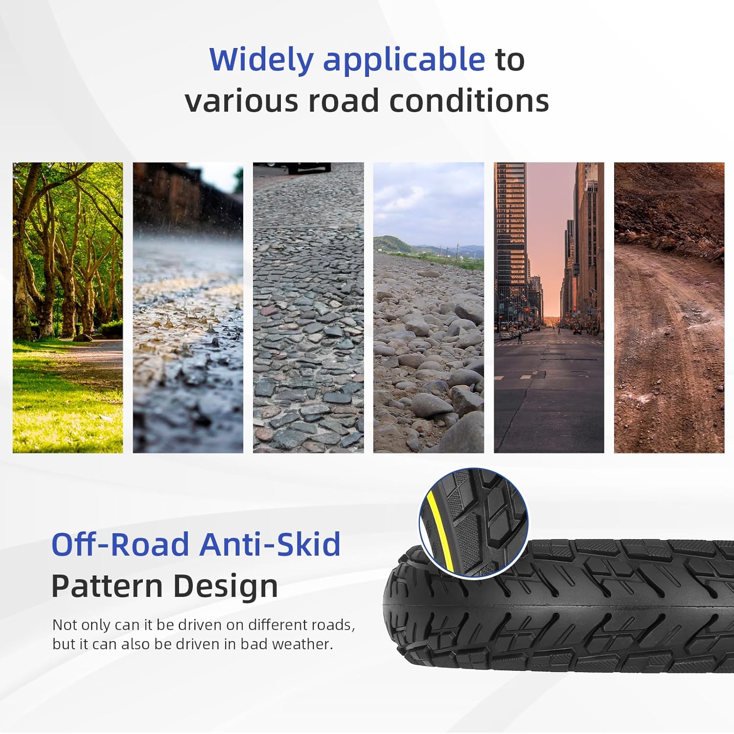 ulip 10x2.125 Solid Scooter Tire Front and Rear Wheels Replacement for Segway Ninebot F20 F25 F30 F40 Xiaomi 4 Scooter for 250x54 off-road solid tire 10 * 2.125-6.6 55/80-6.6 Tire Scooter (2PCS)