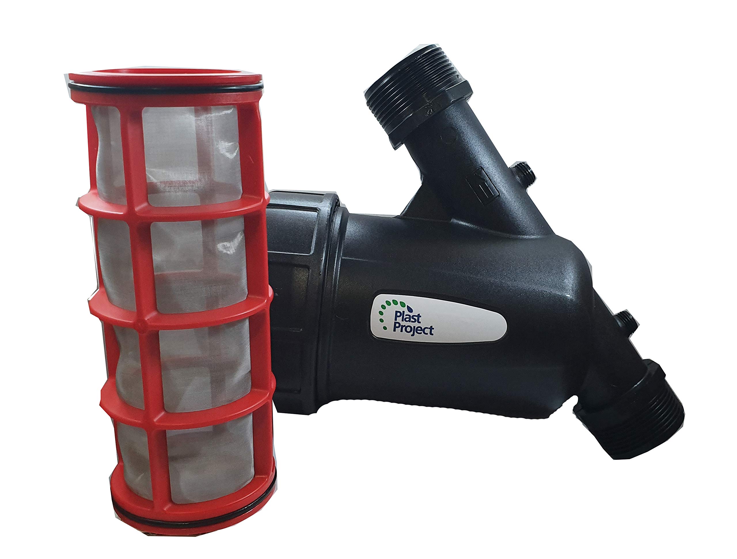 Filtro di Linea Irrigazione 2" in Polipropilene con Cartuccia a Rete in Acciaio Inox Nero| Filtra Sino a 120 Mesh (130 Micron) Massima qualità Filtrazione