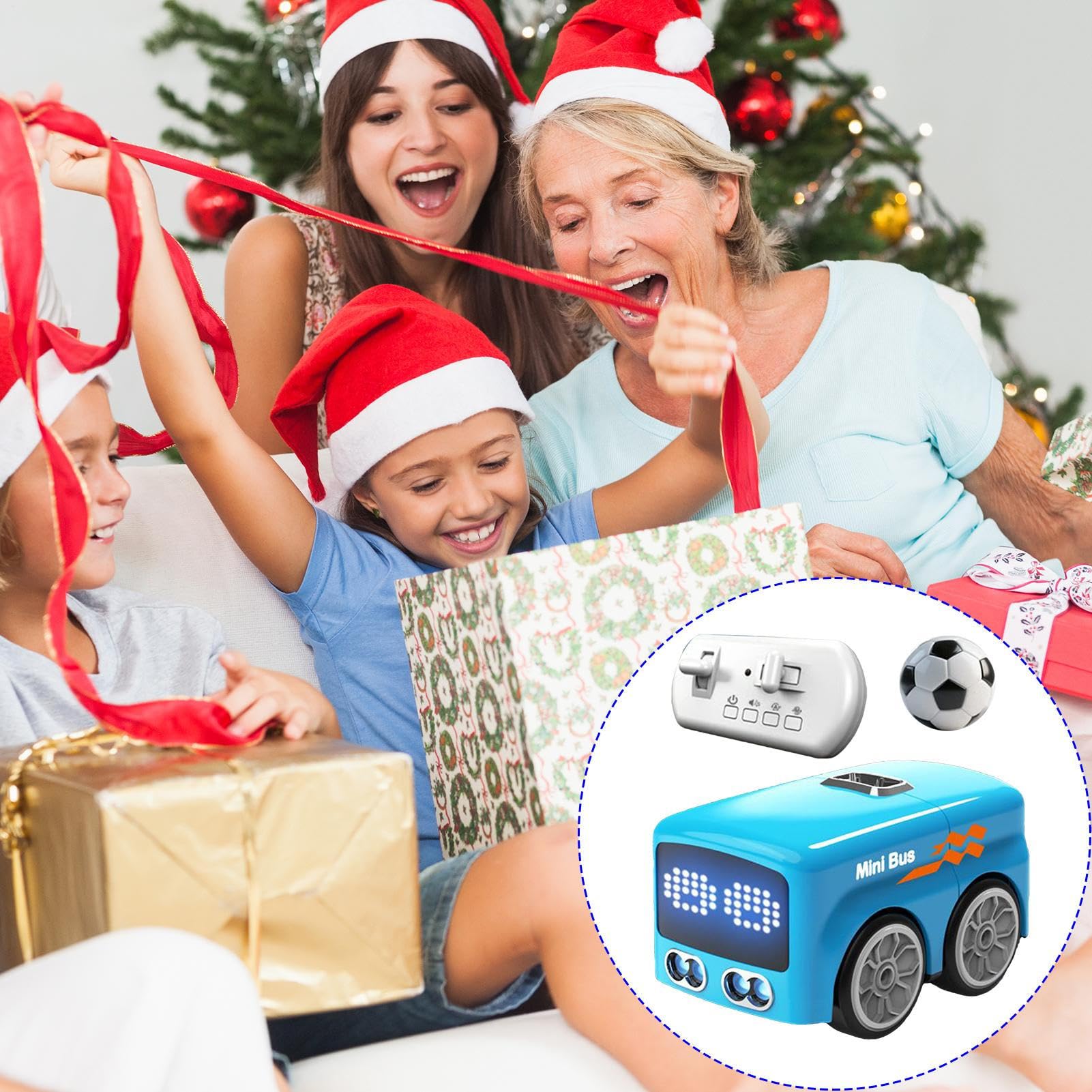 Auto Mit Gestensteuerung Und Fernbedienung,Interaktiver Bus,RC Auto Mit Gestensteuerung Und Hindernisvermeidung | Für Kinder Mädchen 5 12 Jahre Geburtstag Zuhause Schule