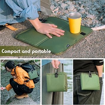 2 Pack Folding Seat Mat, Foldable Oxford Cloth Seat Pad, Waterproof & Insulated Camping Foam Sit Mat, Lightweight Portable Travel Cushion for Outdoor Hiking Picnic Park Beach Backpacking