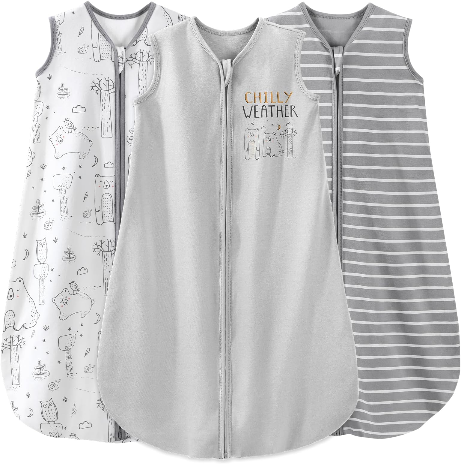 Yoofoss Baby Sleep Sack 12-18 Months Baby Wearable Blanket 100% Organic Cotton 2-Way Zipper TOG 0.5 Toddler Sleeping Sack 3, Lightweight Sleep Sacks for Babies