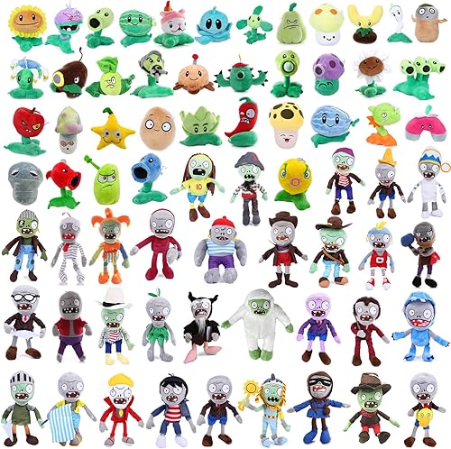 JHESAO 3 piezas de plantas y zombis PVZ plantas de peluche Zombies Sets juguete, 1 2 muñecos de peluche suaves de peluche PVZ muñeca nueva