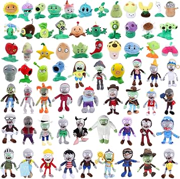 JHESAO 3 PCS Plants and Zombies PVZ Plush Plants Zombies Sets Toy, 1 2 Stuffed Soft Doll PVZ Plush Figure Doll New