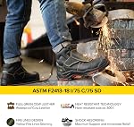 SAFETOE Welding Boots for Men Composite Toe Safety Boots Fire Resistant Welding Boot 300℃Heat Resistant Welder Working Boots