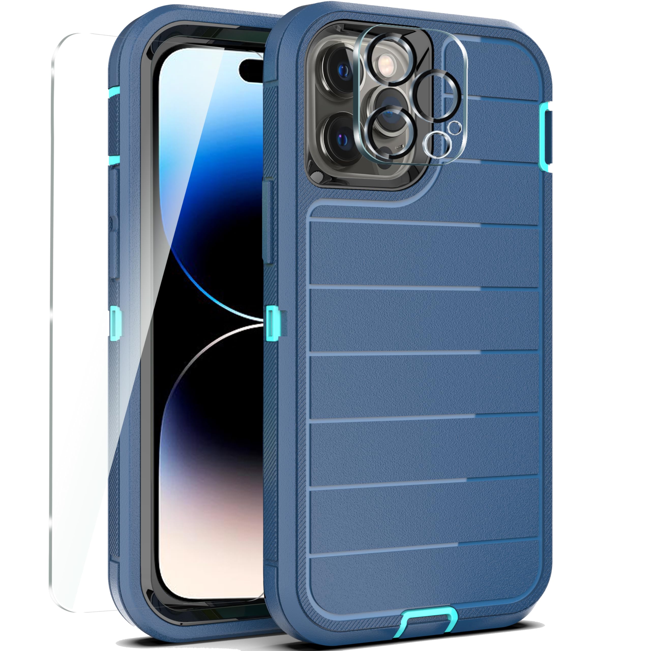 Amazon.com: YmhxcY for iPhone 14 Pro Max Case [1 Set of Tempered
