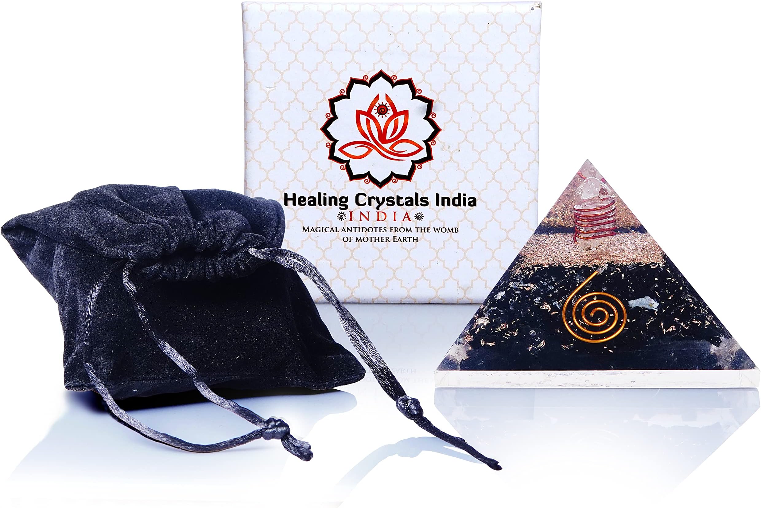 Black Tourmaline Resin Pyramid