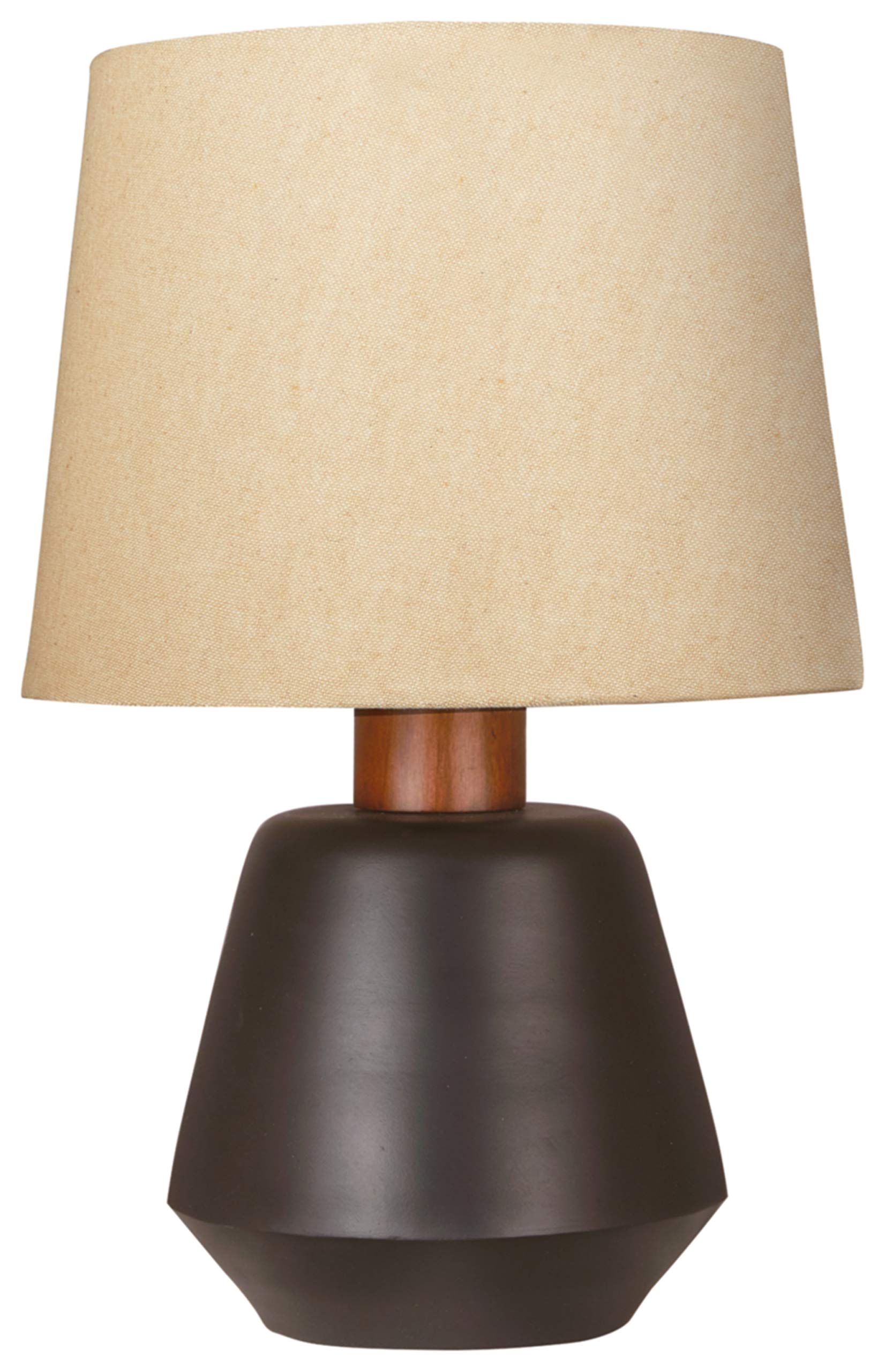 Signature Design by Ashley Ancel Contemporary 18.5" Round On/Off Switch Single Table Lamp, Black & Brown