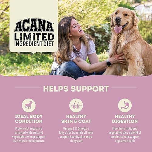 Miniatura 4 de Comida seca para perro con ingredientes limitados, alta en proteína, nutrición completa, salud digestiva de Acana Singles